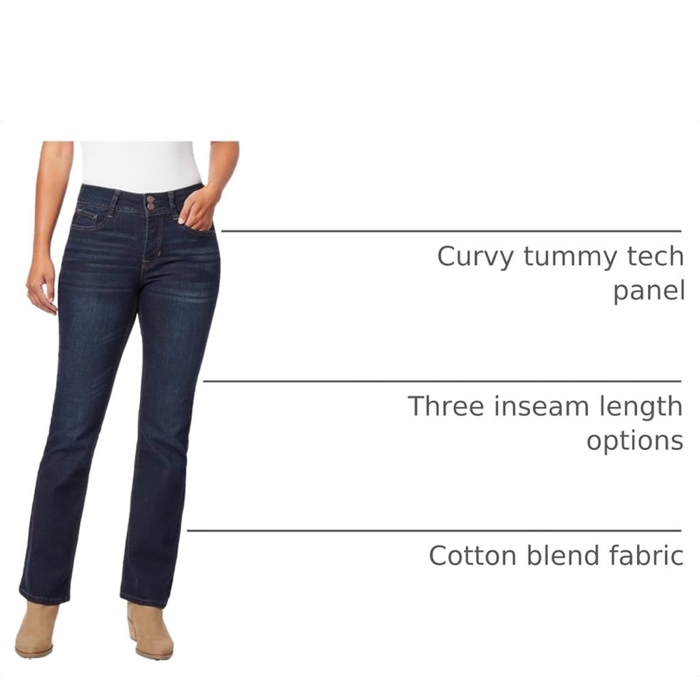Angels Forever curvy bootcut Women's Dark Blue Jeans sz 18w NWT (bundle of #2) - Picture 3 of 9